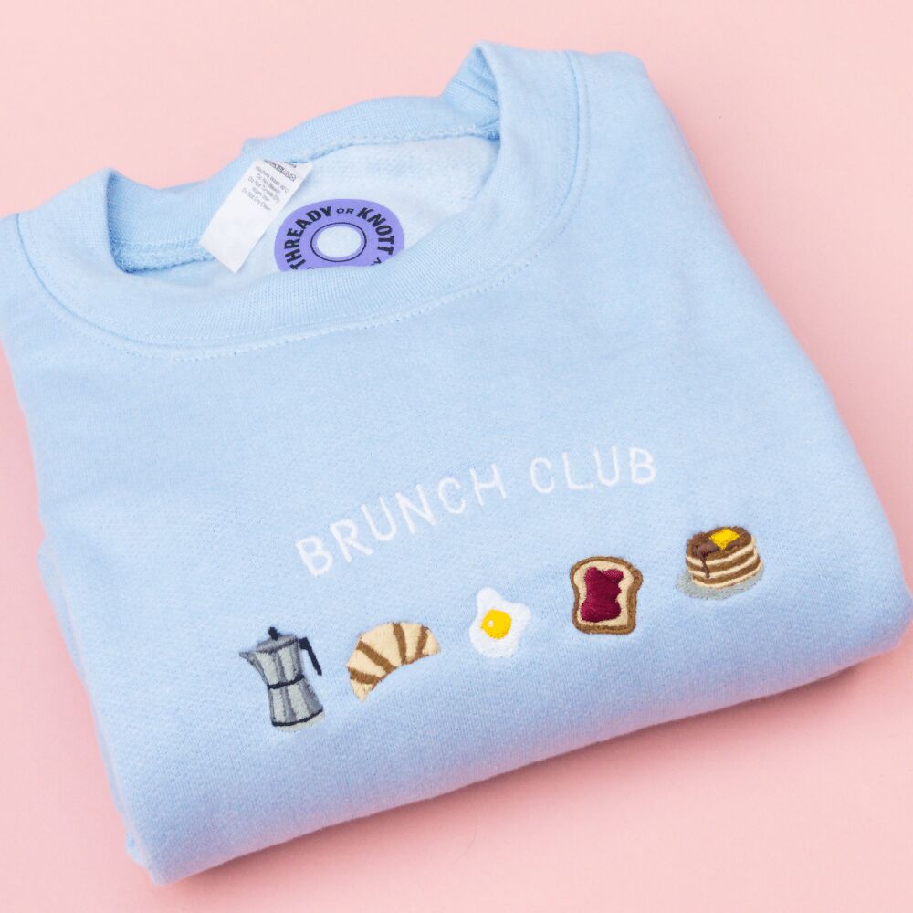 Brunch Club Embroidered Sweatshirt