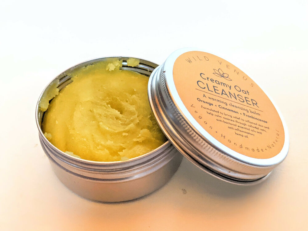 Creamy Oat Cleansing Balm / Cinnamon, Frankincense, Orange & Oats