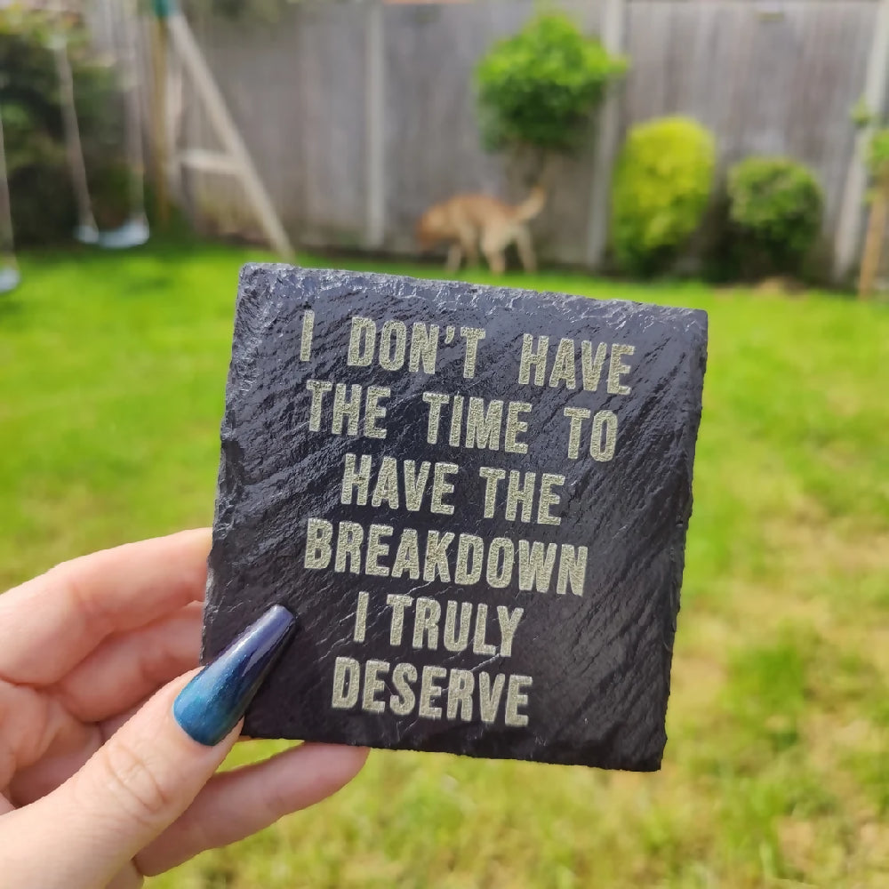 Slate coaster. Funny Rude gift. Engraved personalised present. House decor