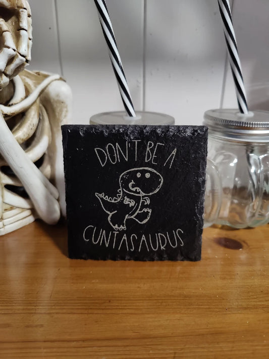 Slate coaster. Funny Rude gift. Engraved personalised present. House decor