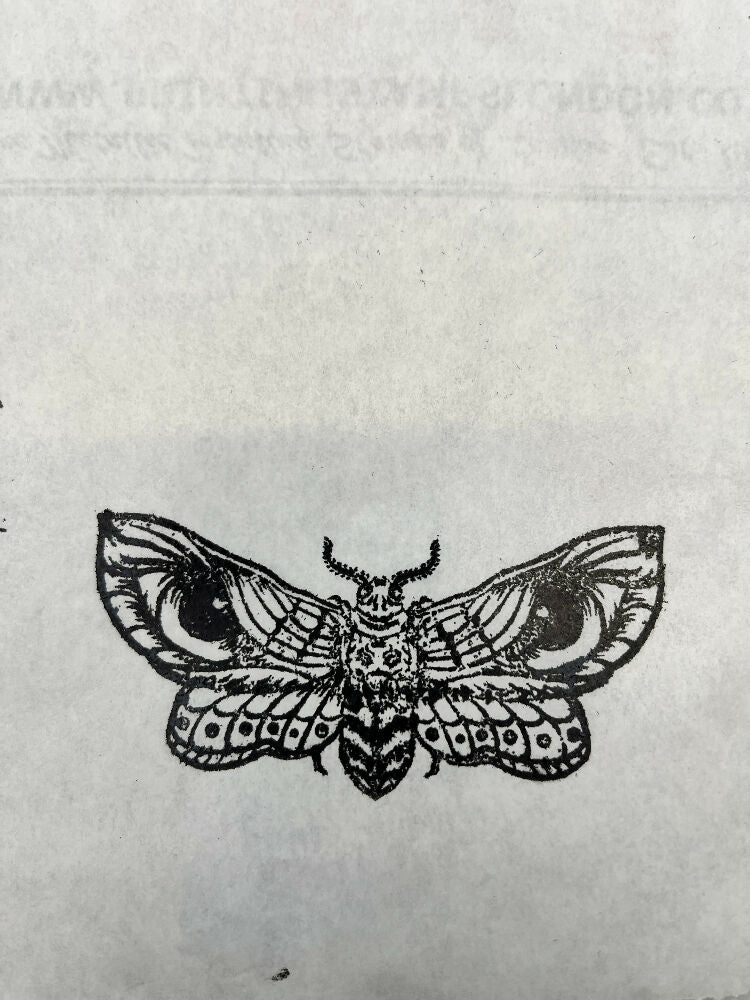 HAWK EYE DEATH HEAD MOTH PRINTING STAMP IN BRONZE