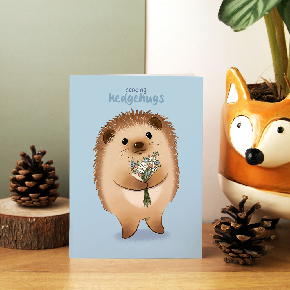 Sending Hedgehugs Greeting Card